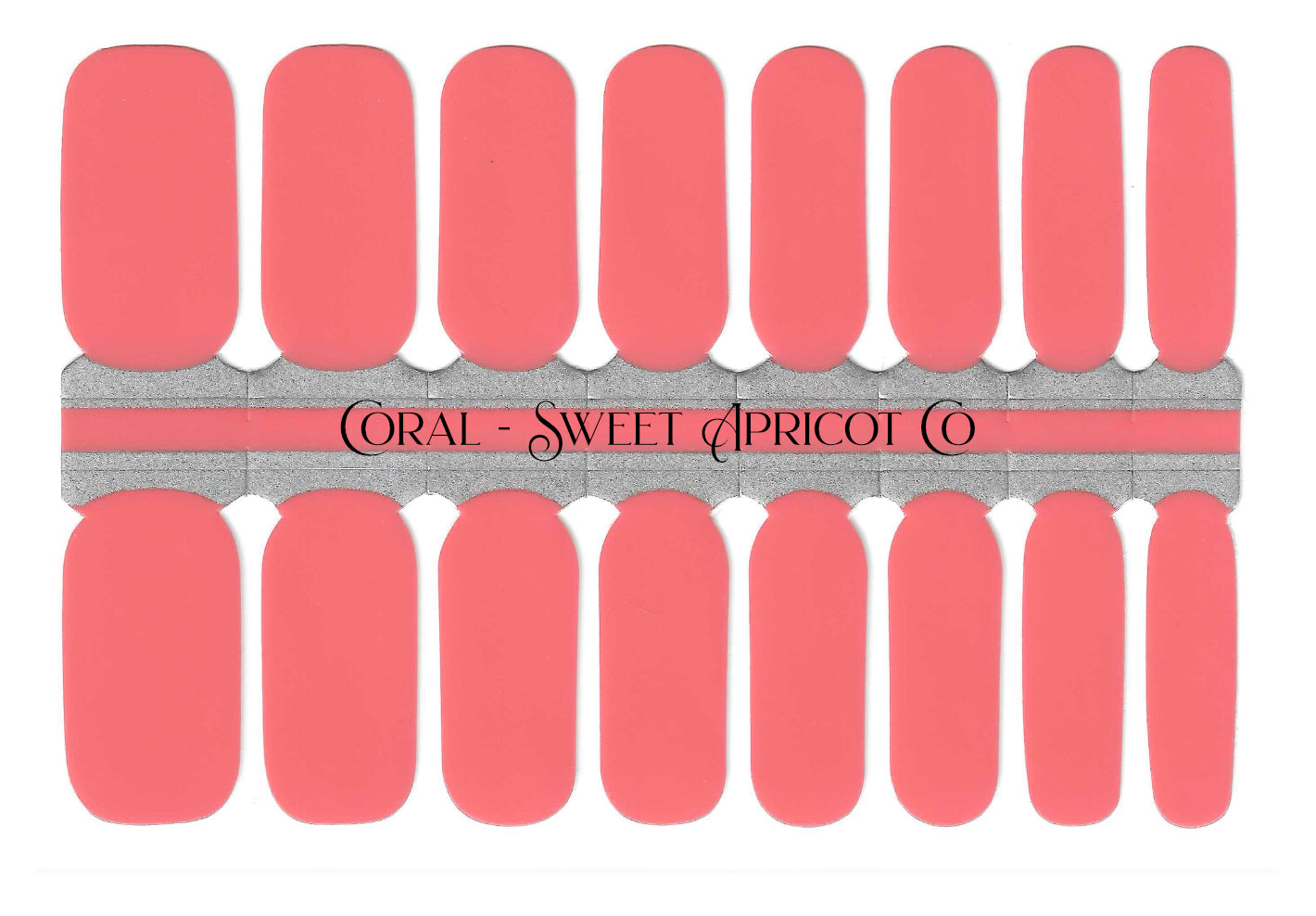 Coral  - Solid Color Nail Wraps