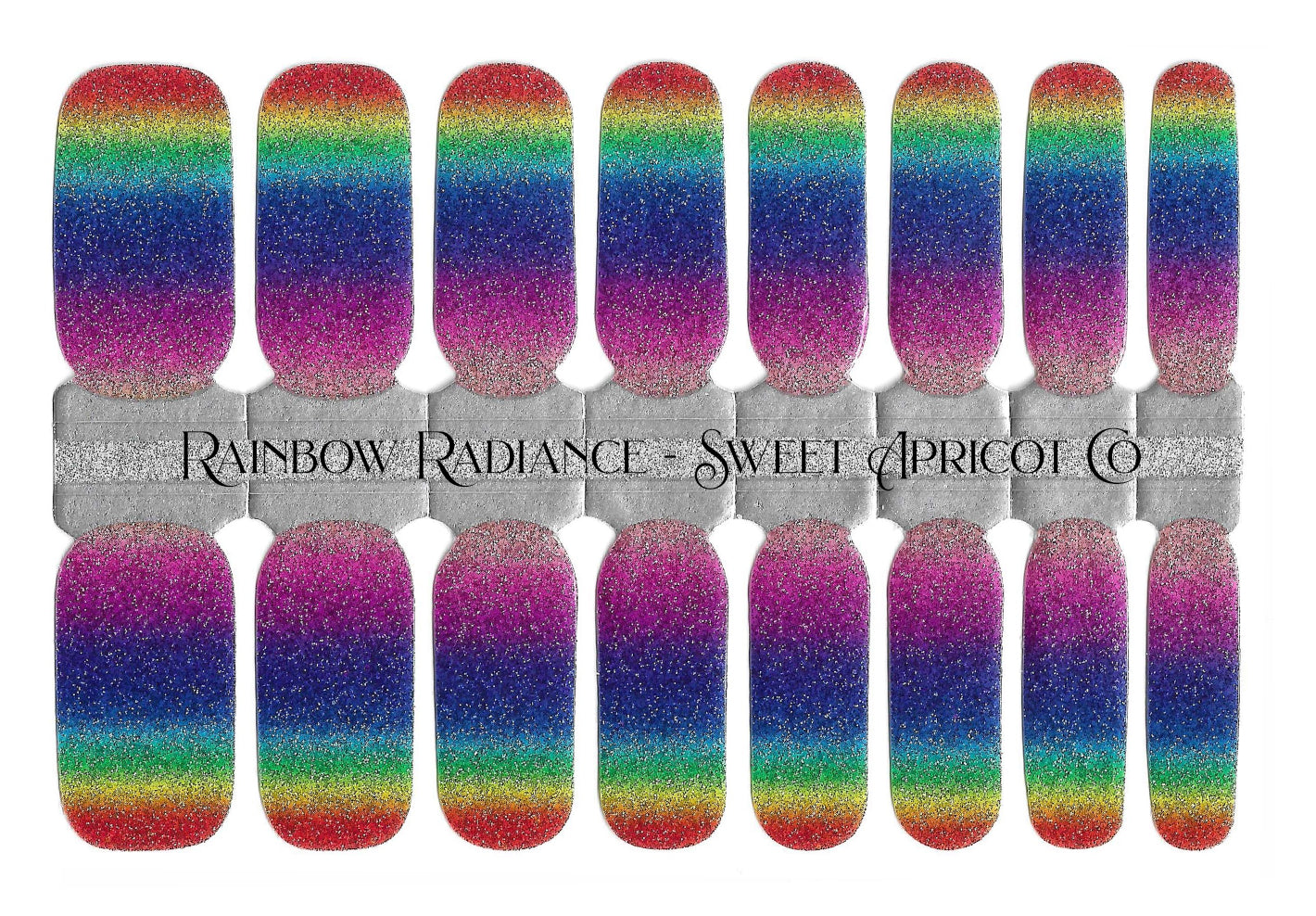 Rainbow Radiance - Glitter Nail Wraps