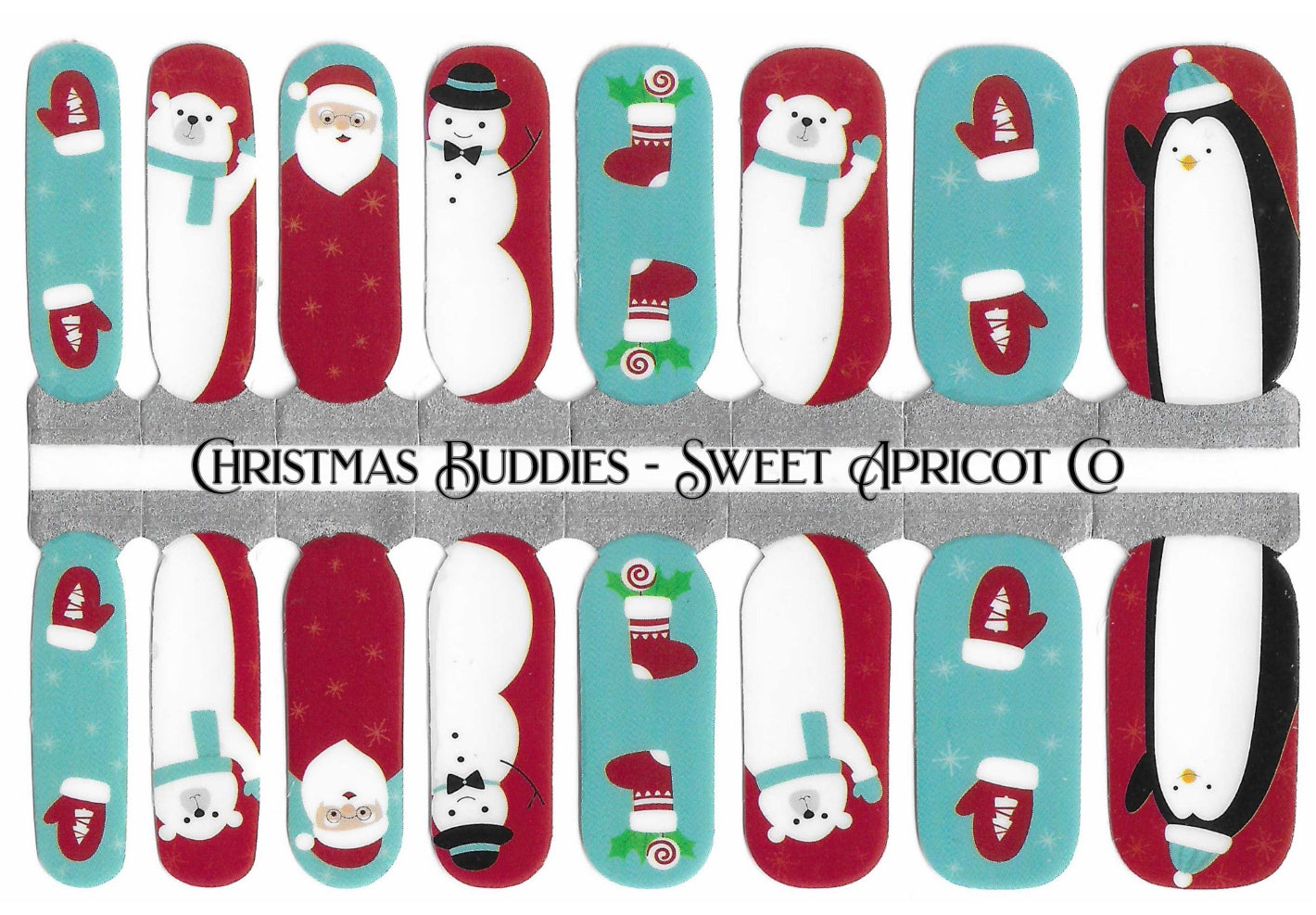 Christmas Buddies Nail Wraps - Holiday Design