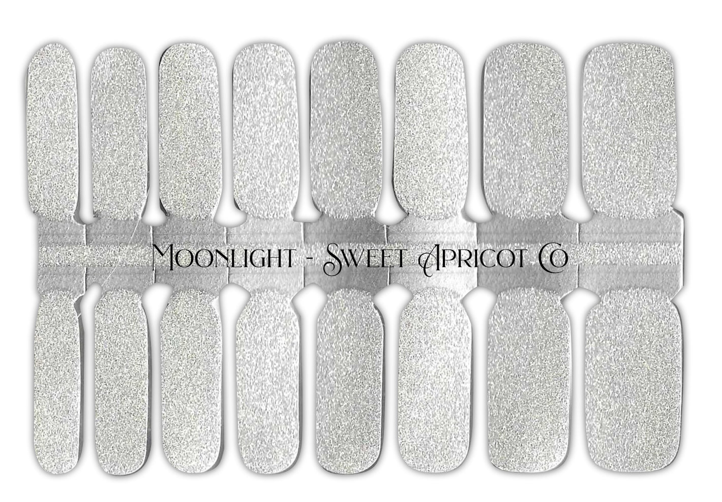 Moonlight Nail Wraps - Silver Glitter