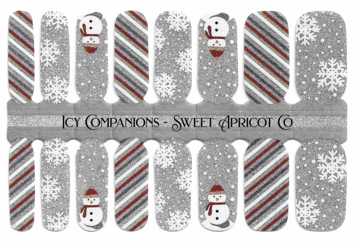 Icy Companions Nail Wraps - Winter Design