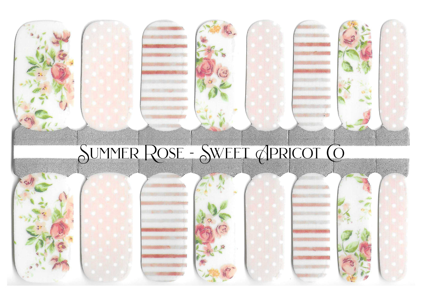 Summer Rose Nail Wraps - Exclusive Gorgeous Design