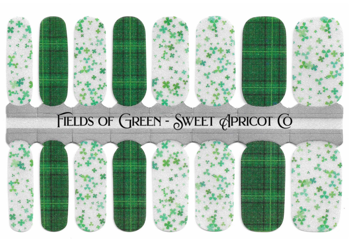 Fields of Green Nail Wraps - St Patrick's Day Design