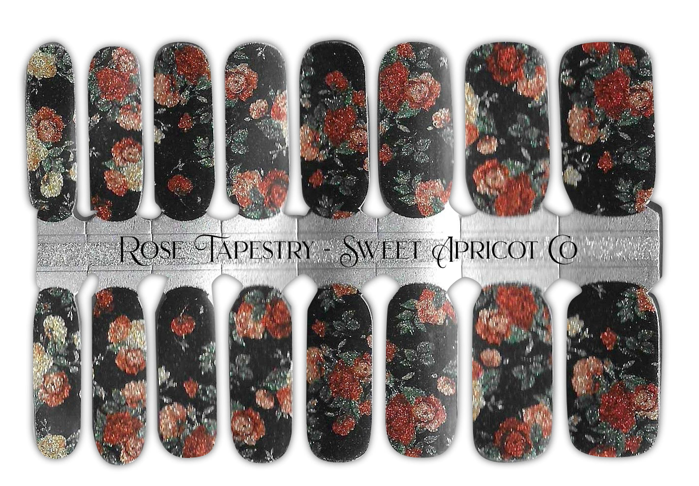 Rose Tapestry Nail Wraps - Lovely Romantic Design