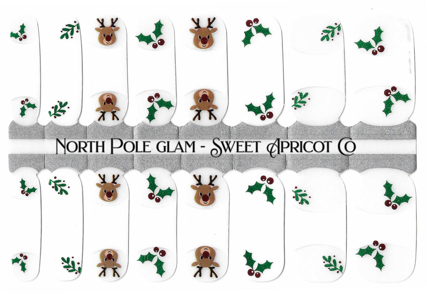 North Pole Glam Nail Wraps - French Tip Holiday Design