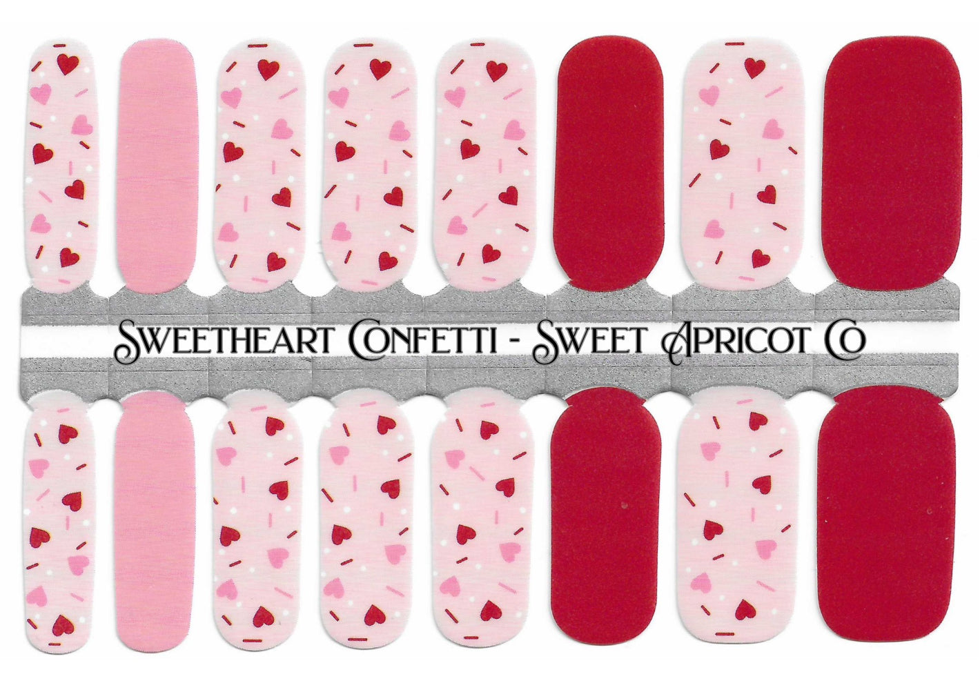 Sweetheart Confetti Nail Wraps - Valentine Design