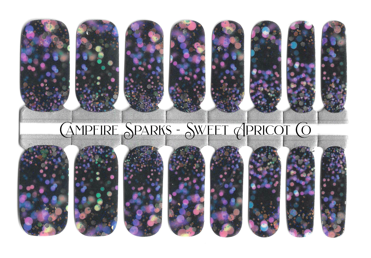 Campfire Sparks Nail Wraps - GLITTER!!