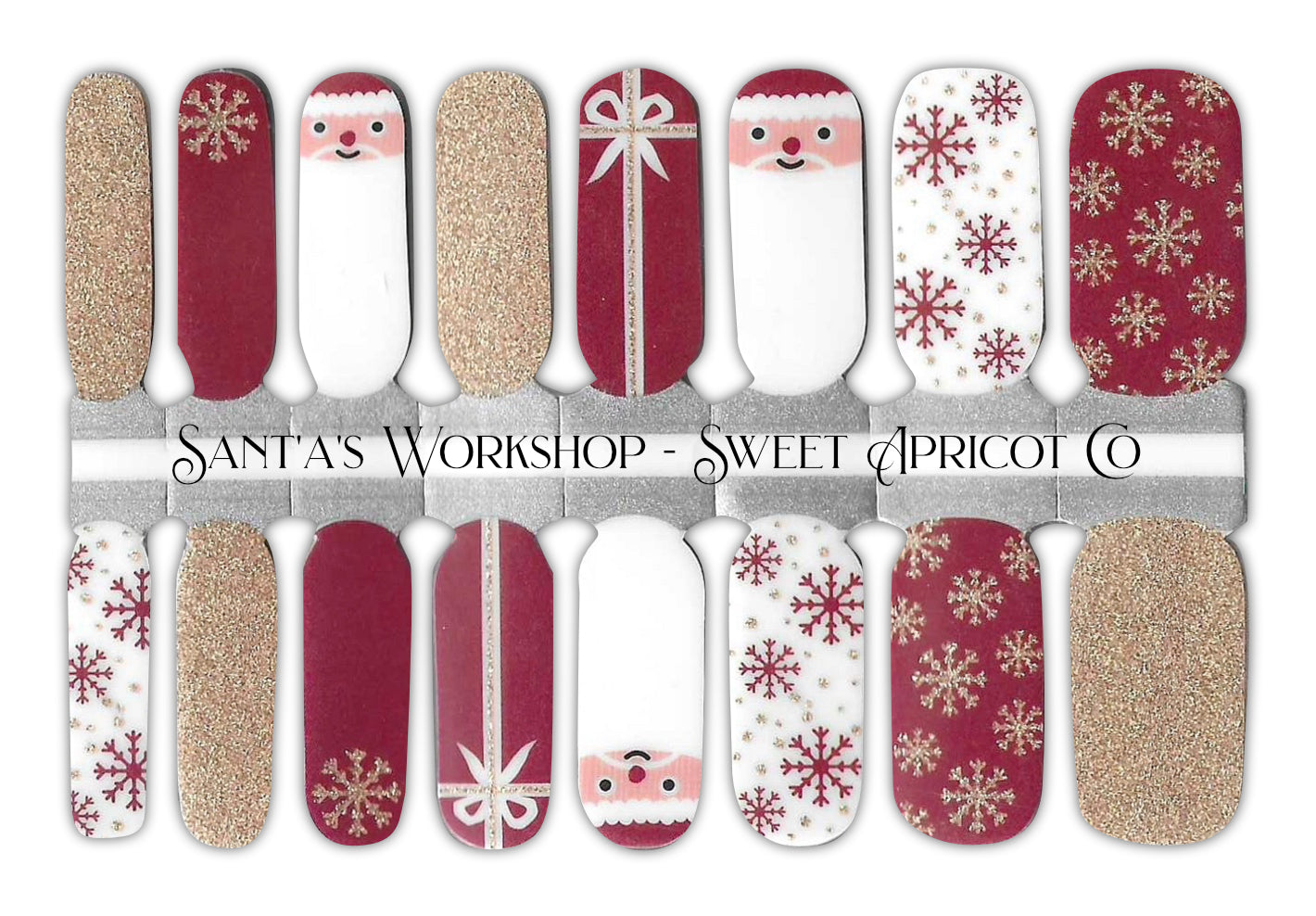 Santa's Workshop Nail Wraps - Jolly Holiday Design