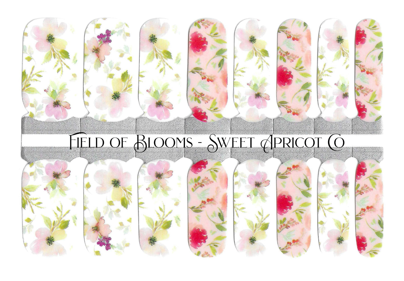 Field of Blooms Nail Wraps - Floral Design