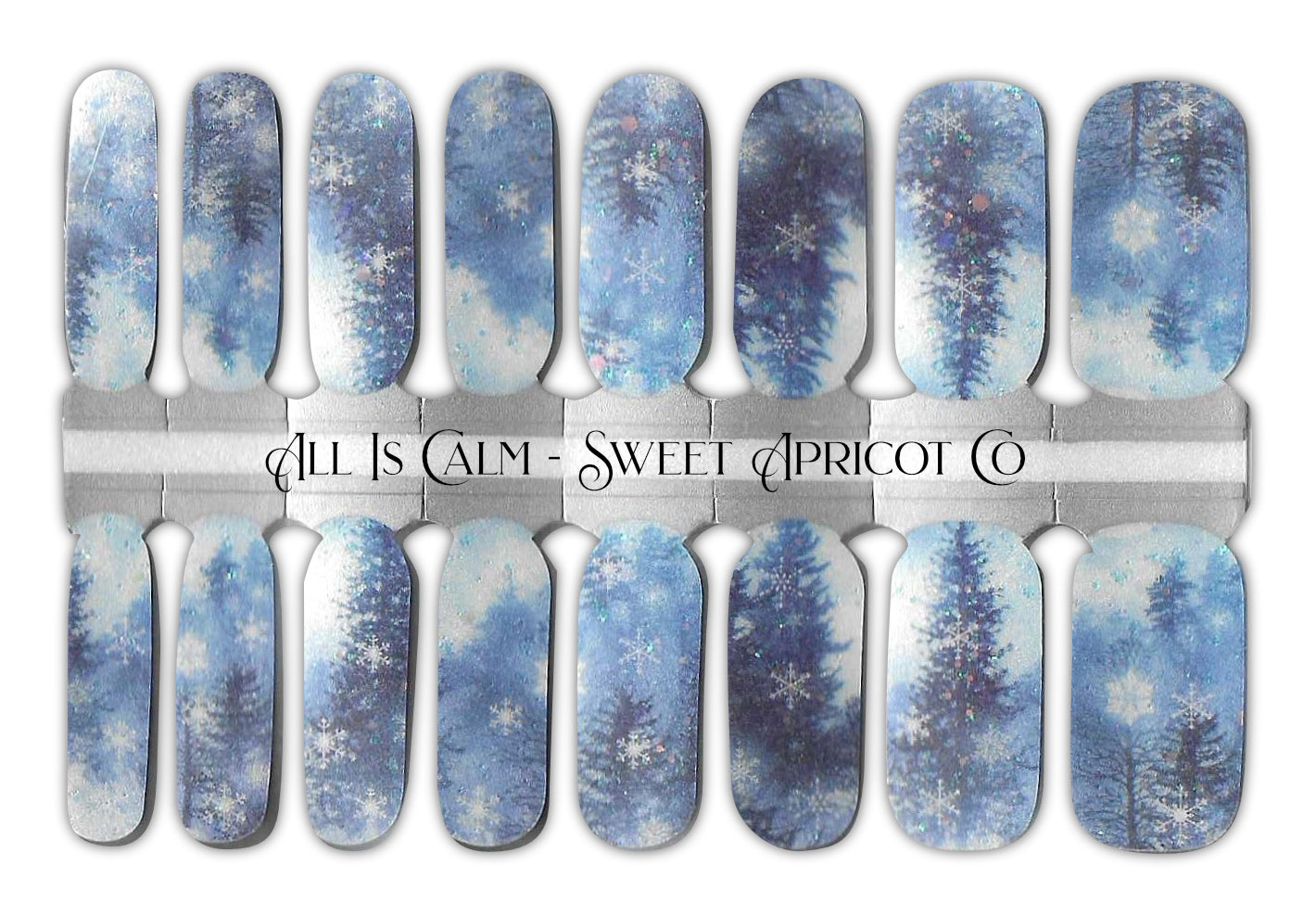 All is Calm Nail Wraps - Beautiful Winter Design