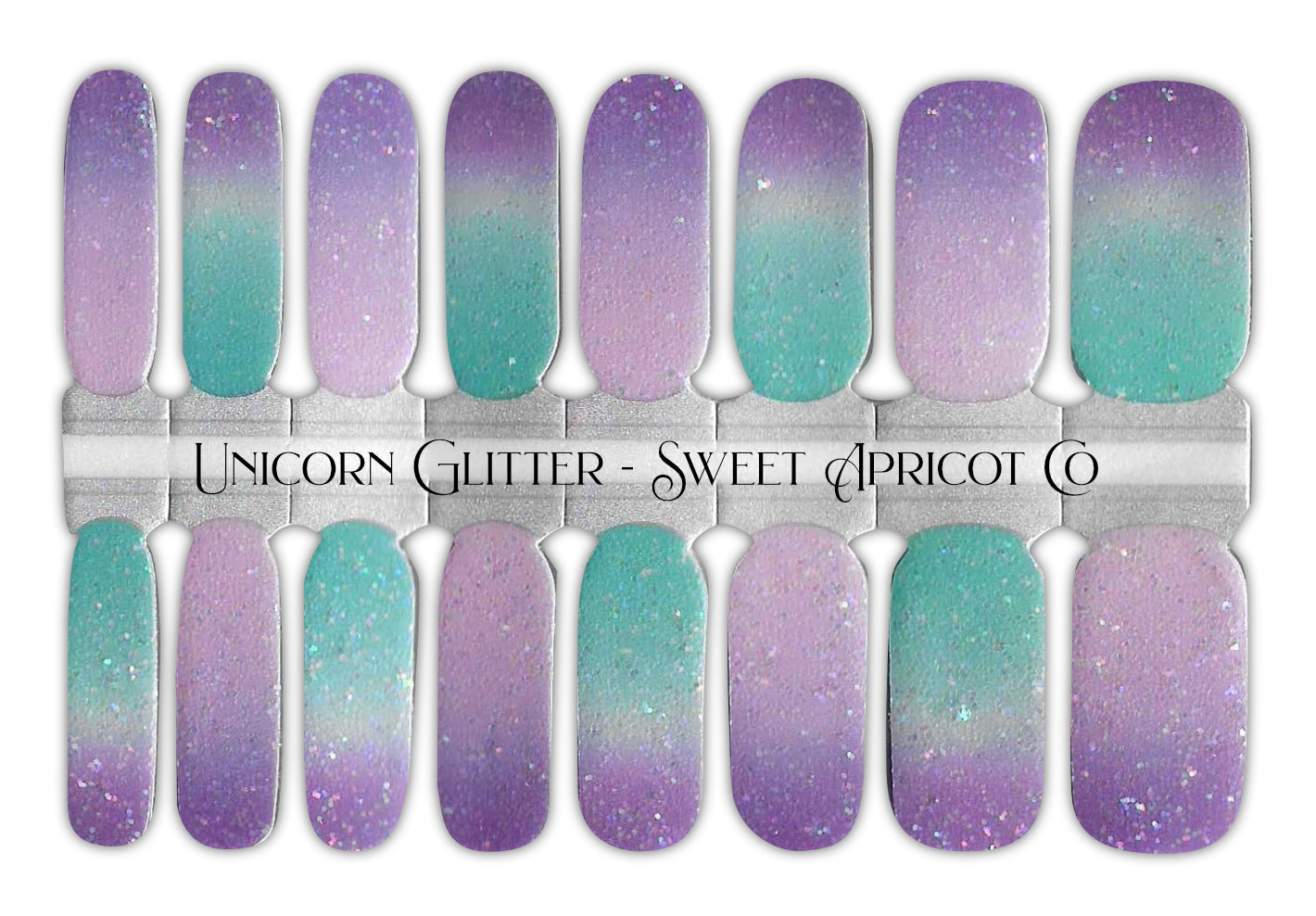 Unicorn Glitter Nail Wraps - Glitter Ombre