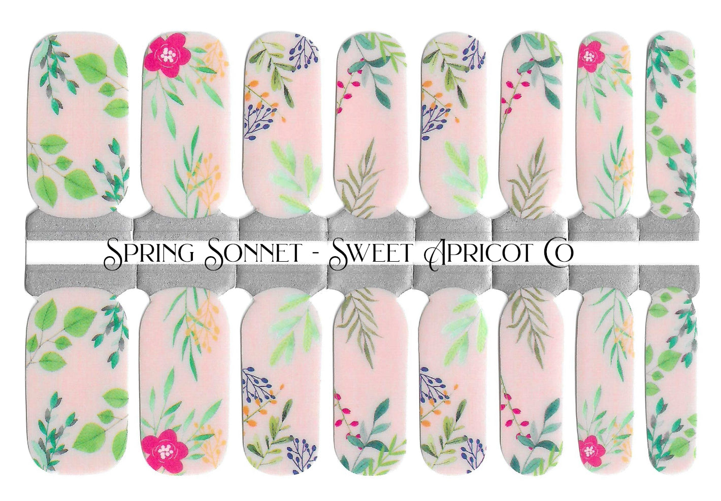 Spring Sonnet Nail Wraps - Floral Theme