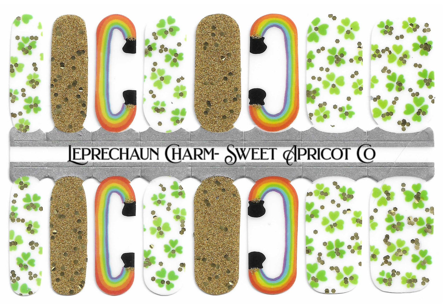 Leprechaun Charm Nail Wraps - St Patrick's Day Design