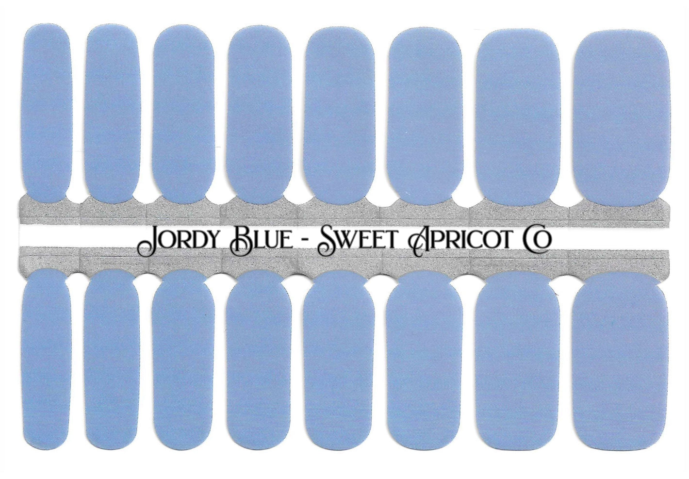 Jordy Blue Nail Wraps - Solid Design