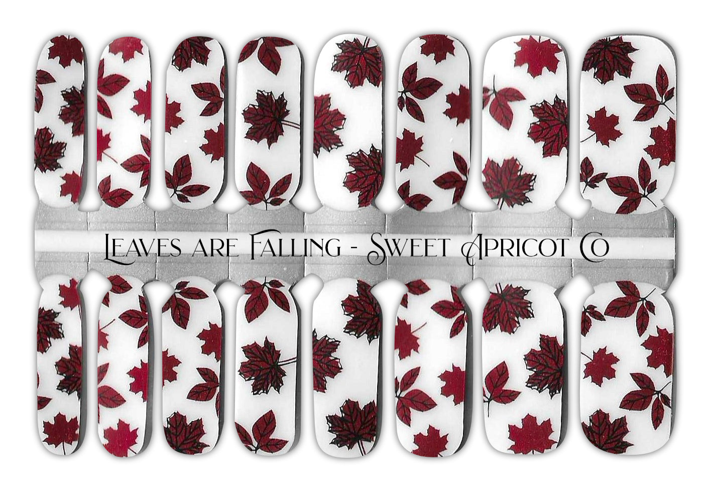 Leaves are Falling Clear and Foil Nail Wraps - Perfect for Fall