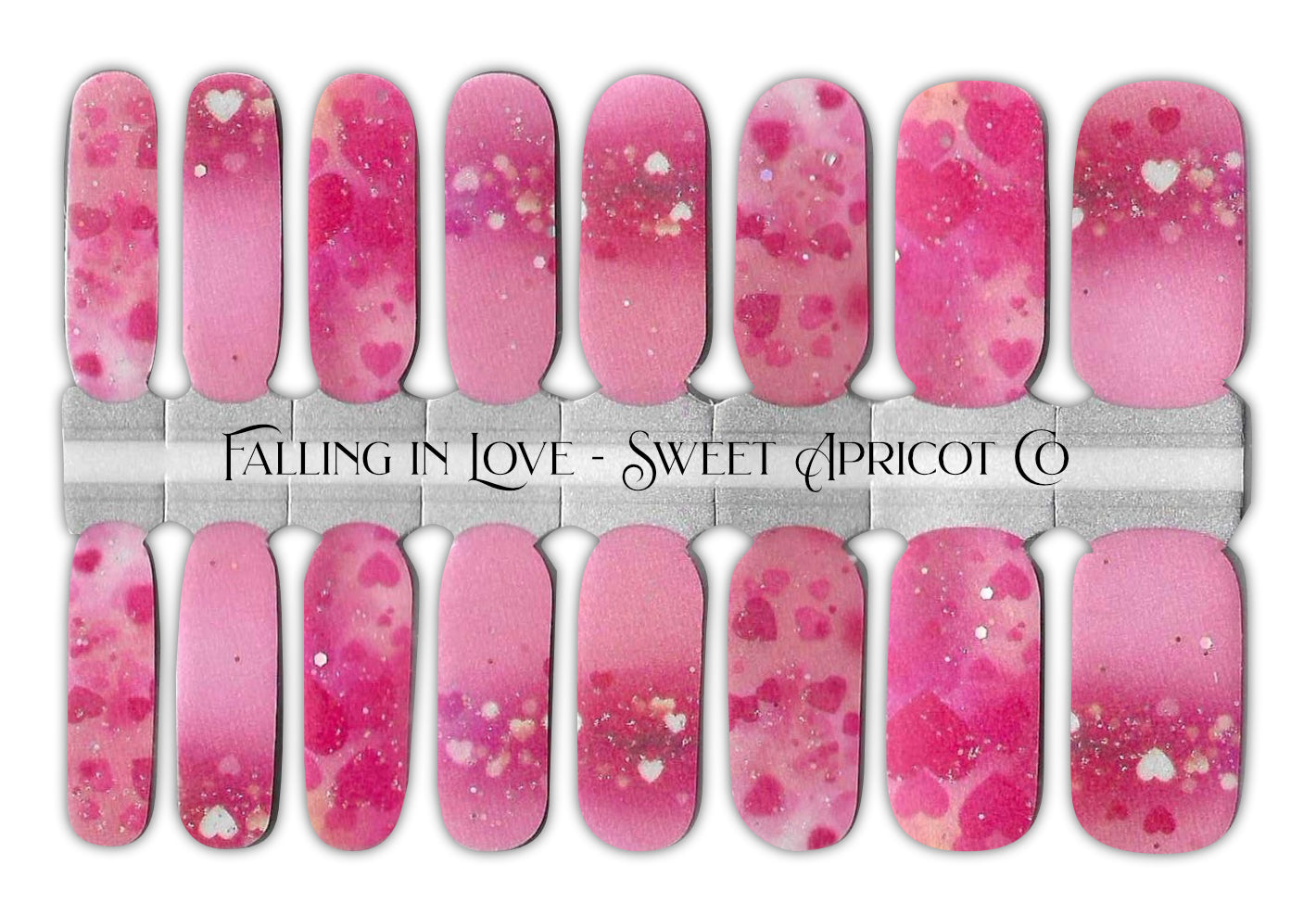 Falling in Love Nail Wraps - Super Cute Valentines Design