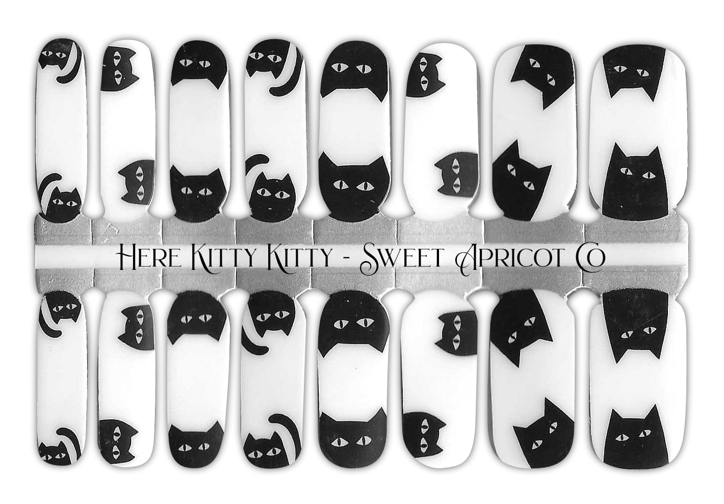 Here Kitty Kitty Clear Nail Wraps - Darling over natural nails or another wrap!