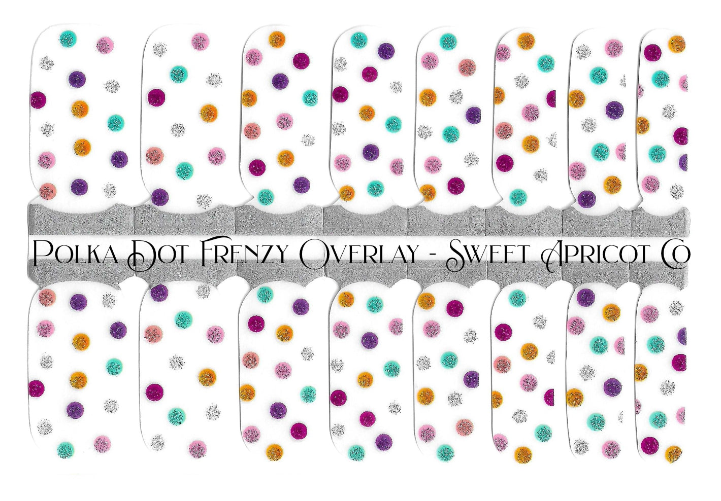 Polka Dot Frenzy Overlay Nail Wraps - Transparent Overlay