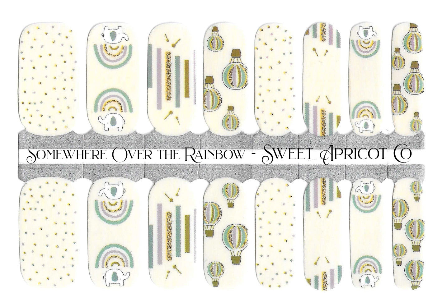 Somewhere Over the Rainbow Nail Wraps - Boho Design