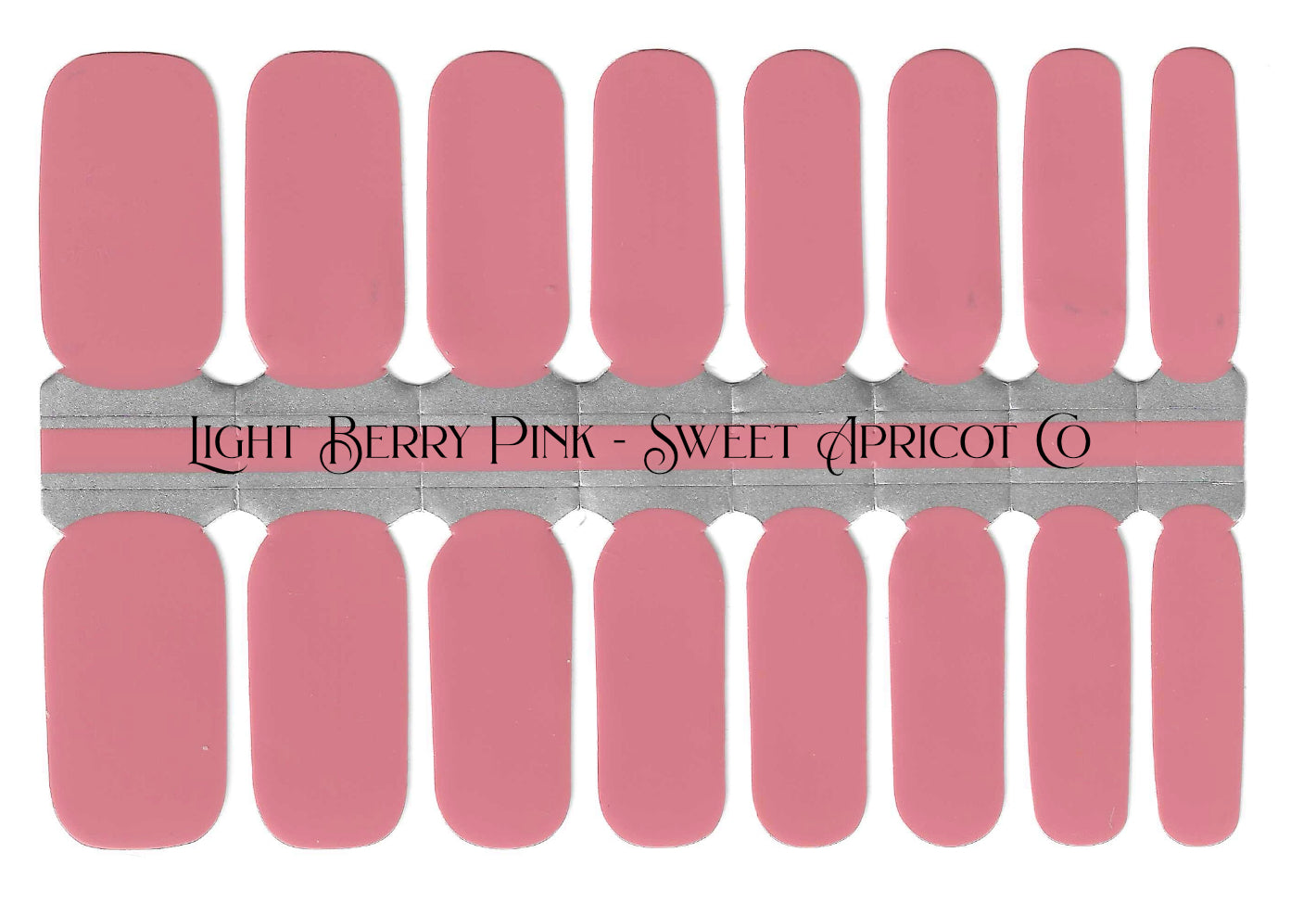 Light Berry Pink - Solid Color Nail Wraps