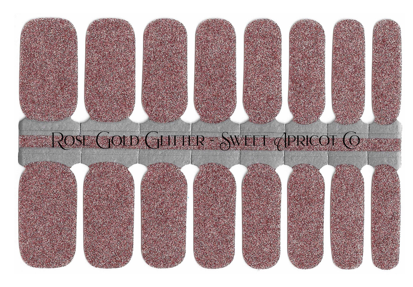 Rose Gold Glitter - Glitter Nail Wraps