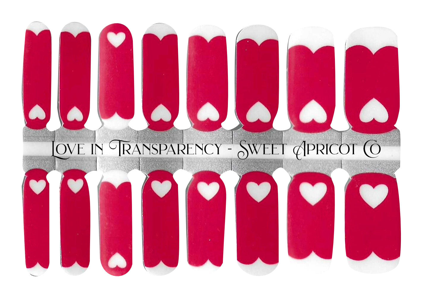 Love in Transparency Nail Wraps - Unique Design