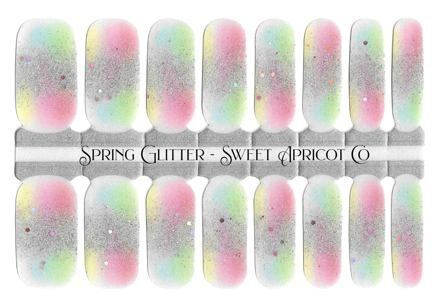 Spring Glitter Nail Wraps - Glitter