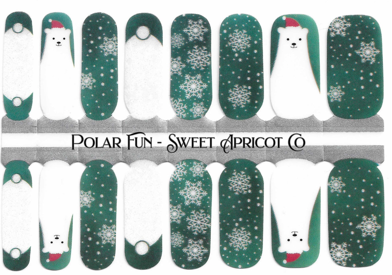 Polar Fun Nail Wraps - Holiday Winter Design