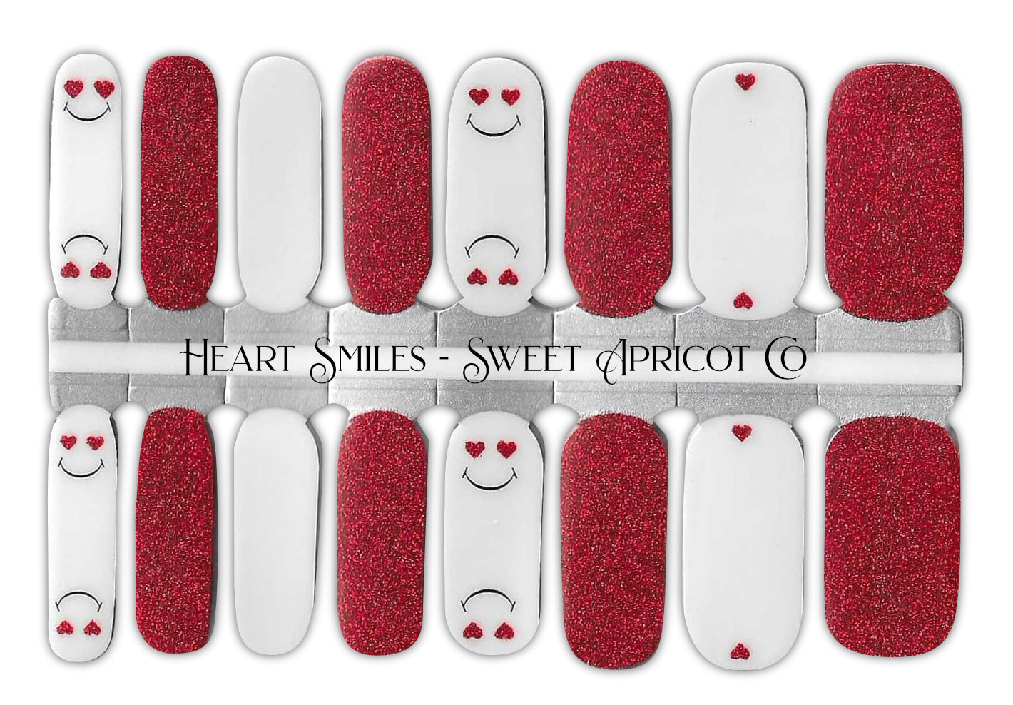 Heart Smiles Nail Wraps - Cutesy Fun Design