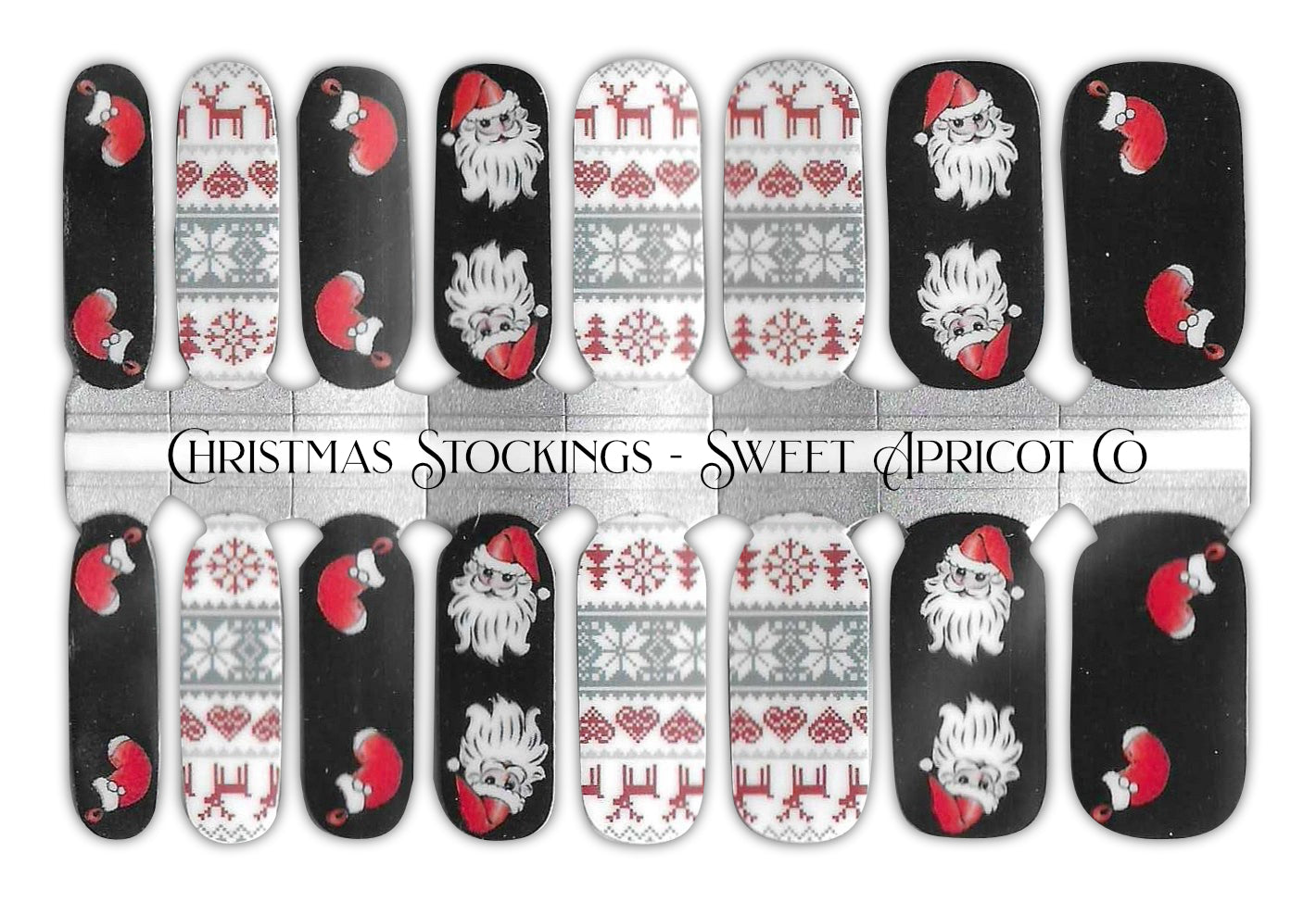 Christmas Stockings Nail Wraps - Sweet Holiday Traditions Design