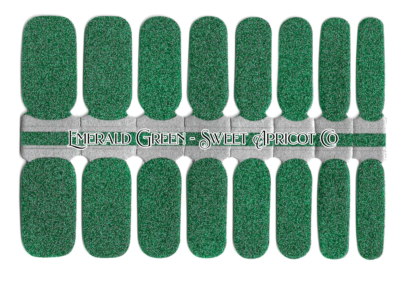 Emerald Green Nail Wraps - Glitter!!!