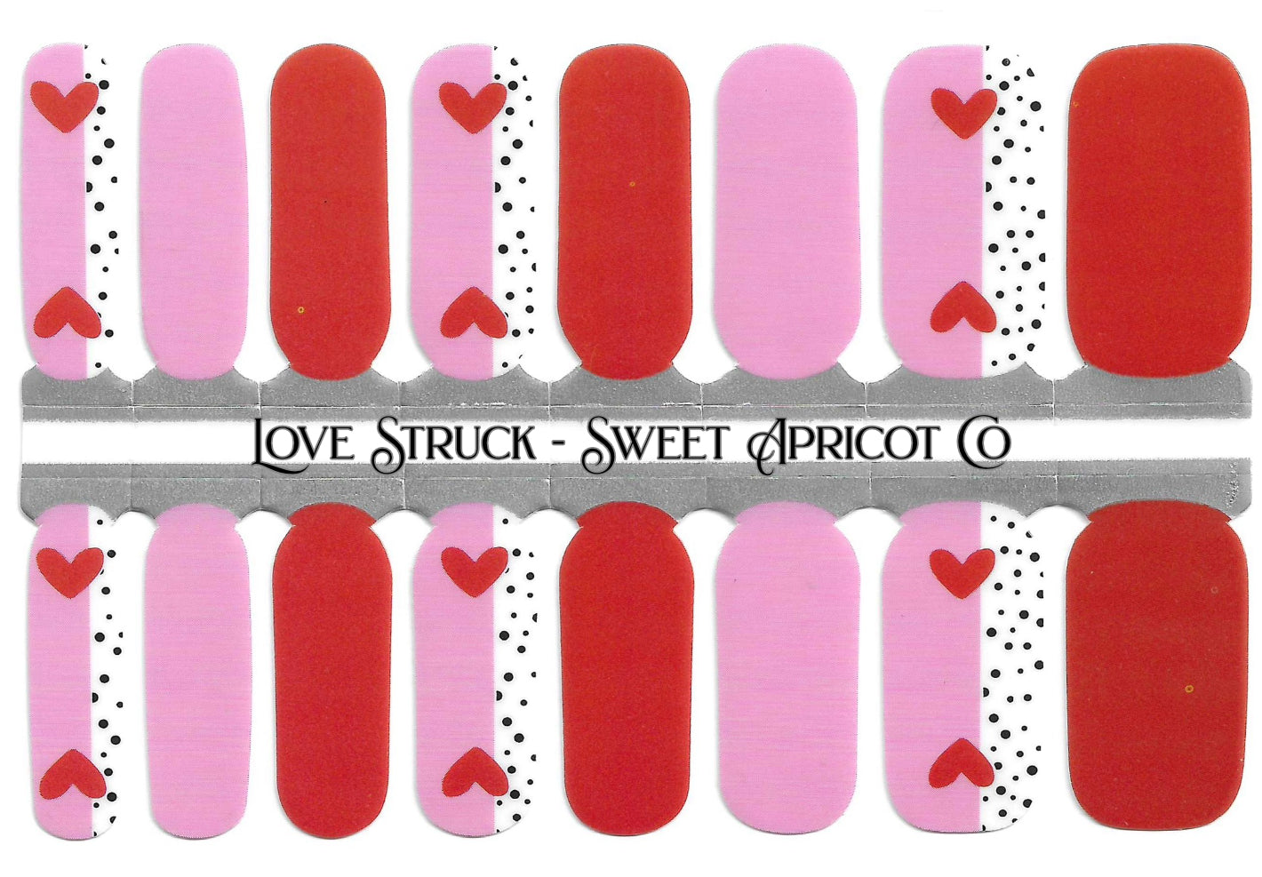 Love Struck Nail Wraps - Valentine Design