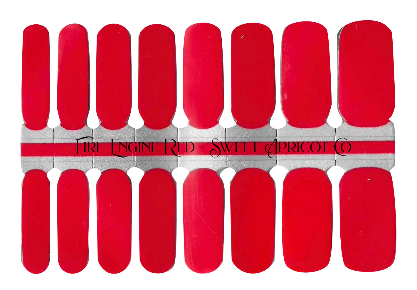 Fire Engine Red Nail Wraps - Perfect for Any Season