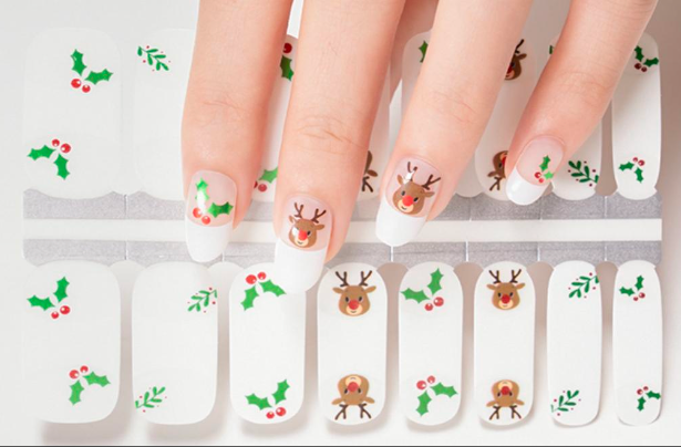 North Pole Glam Nail Wraps - French Tip Holiday Design