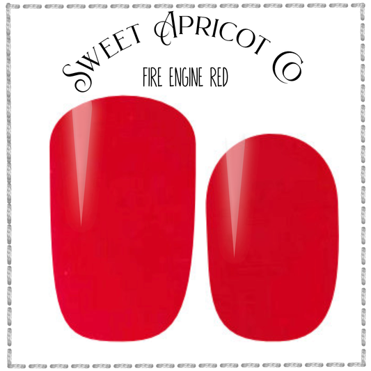 Fire Engine Red Nail Wraps - Perfect for Any Season