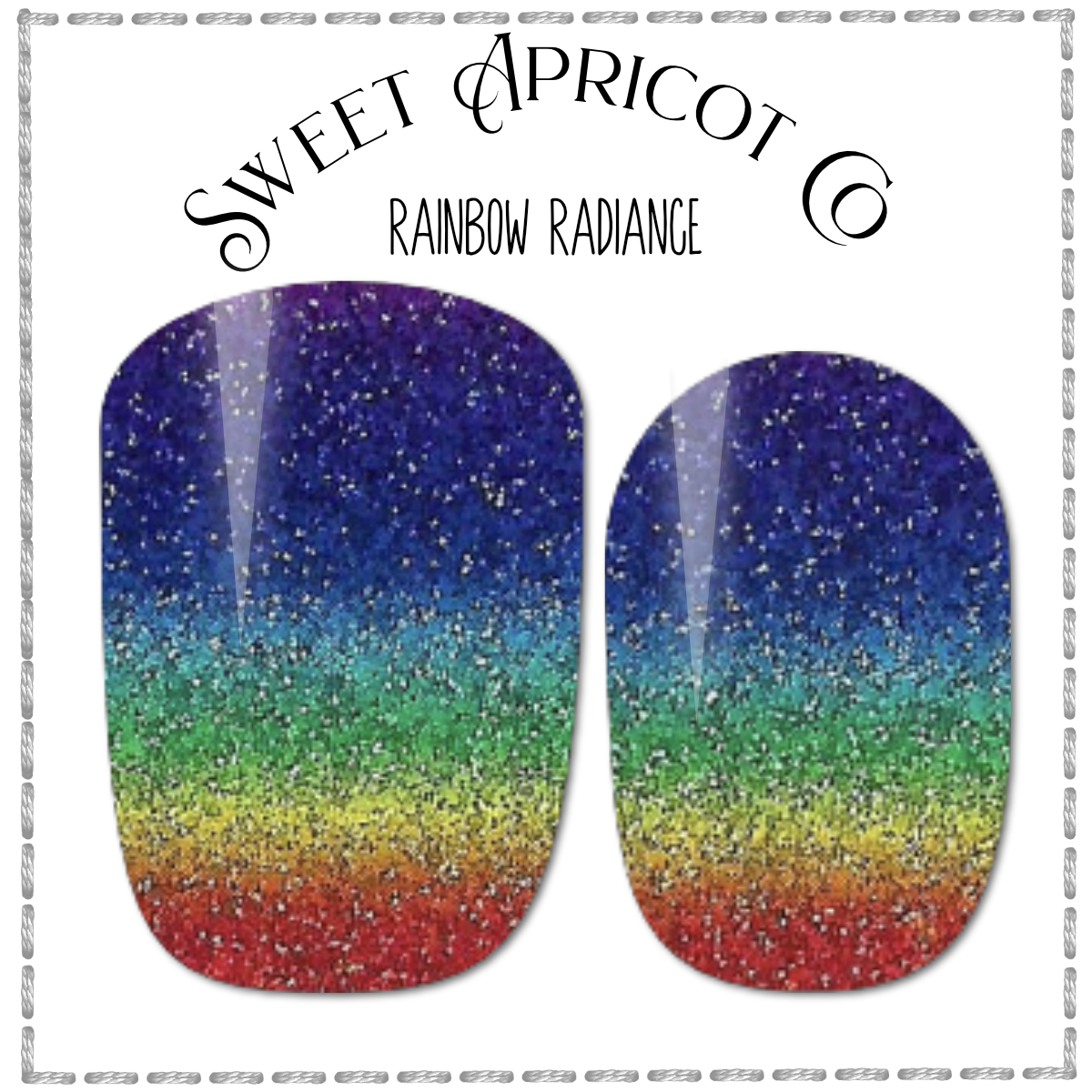 Rainbow Radiance - Glitter Nail Wraps