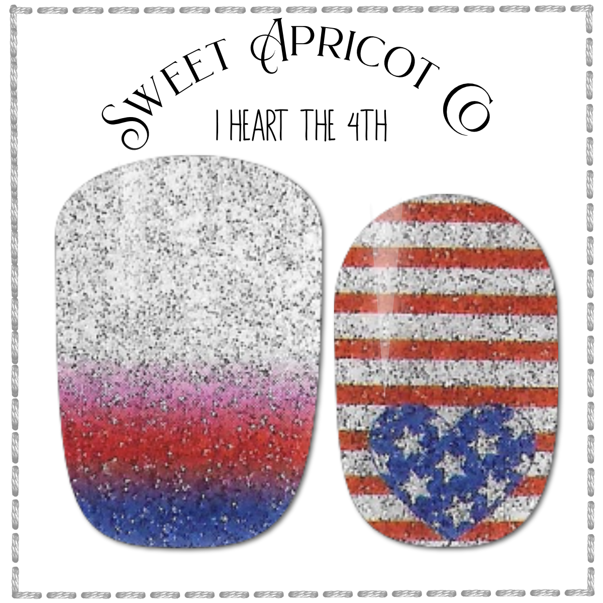 I Heart the 4th - 4th of July Nail Wraps